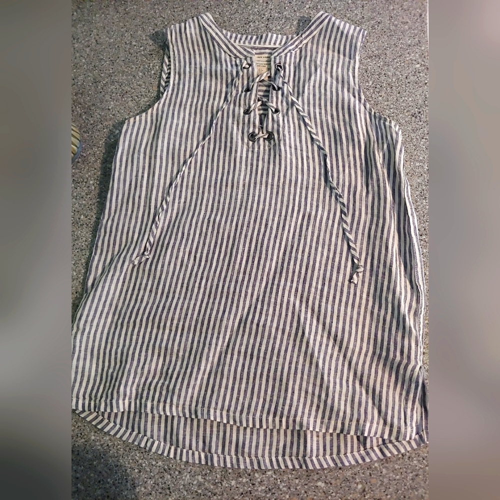 Christian Siriano 100% Linen Blouse